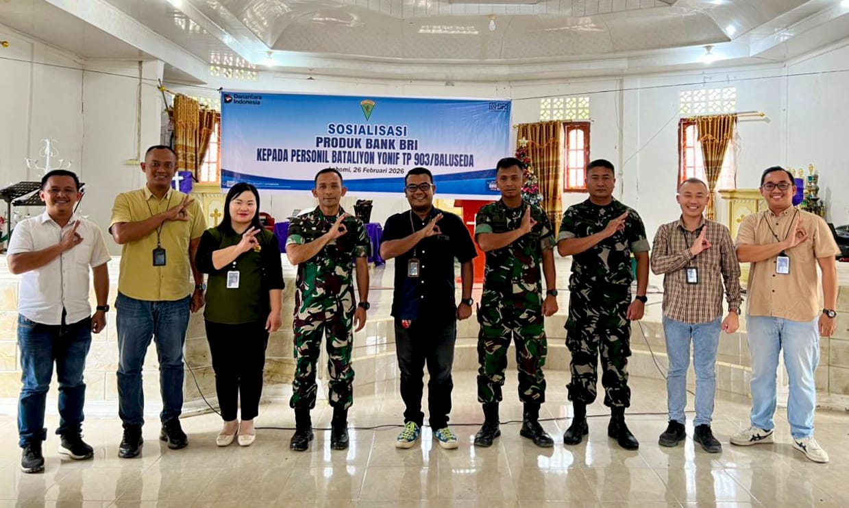 BRI BO Gunungsitoli Gelar Sosialisasi Terkait BRI Multi Guna kepada Personel Yonif TP 903/Baluseda